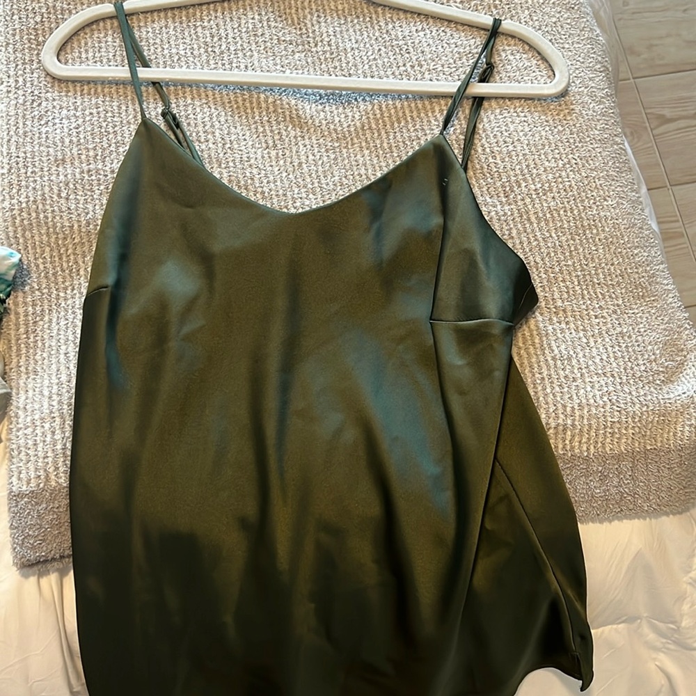 Steve Madden Green silk tank top